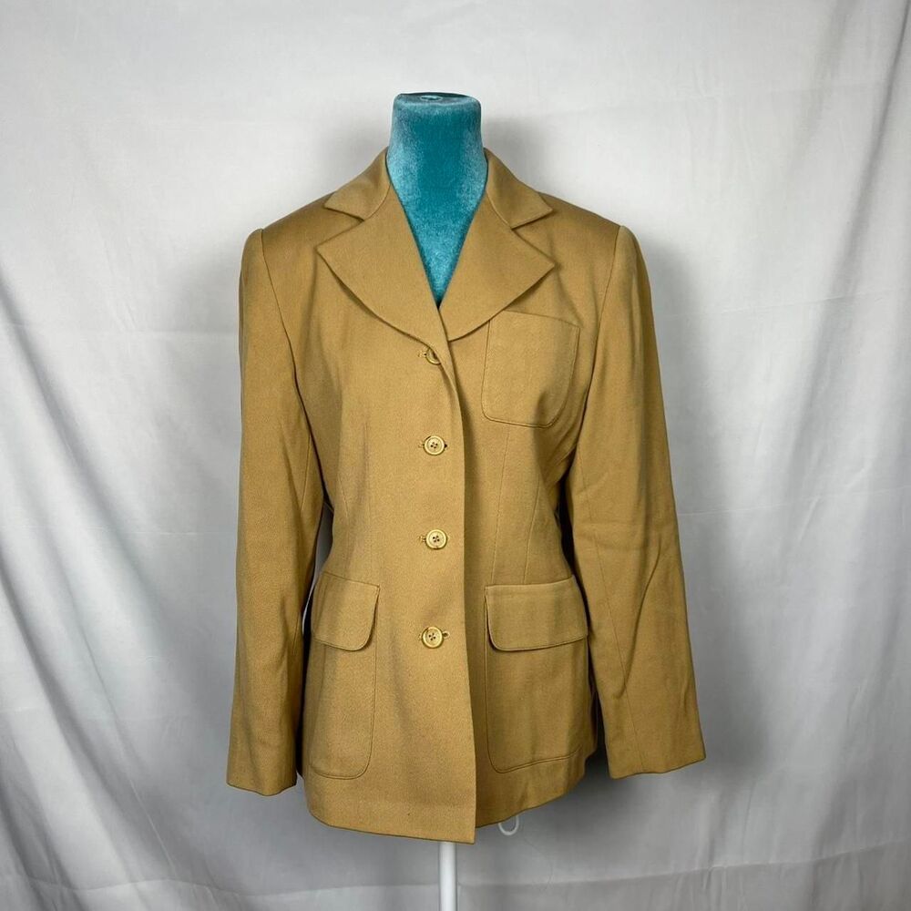 Vintage Embassy Row‎ Pure Wool Camel Blazer - Size 8P